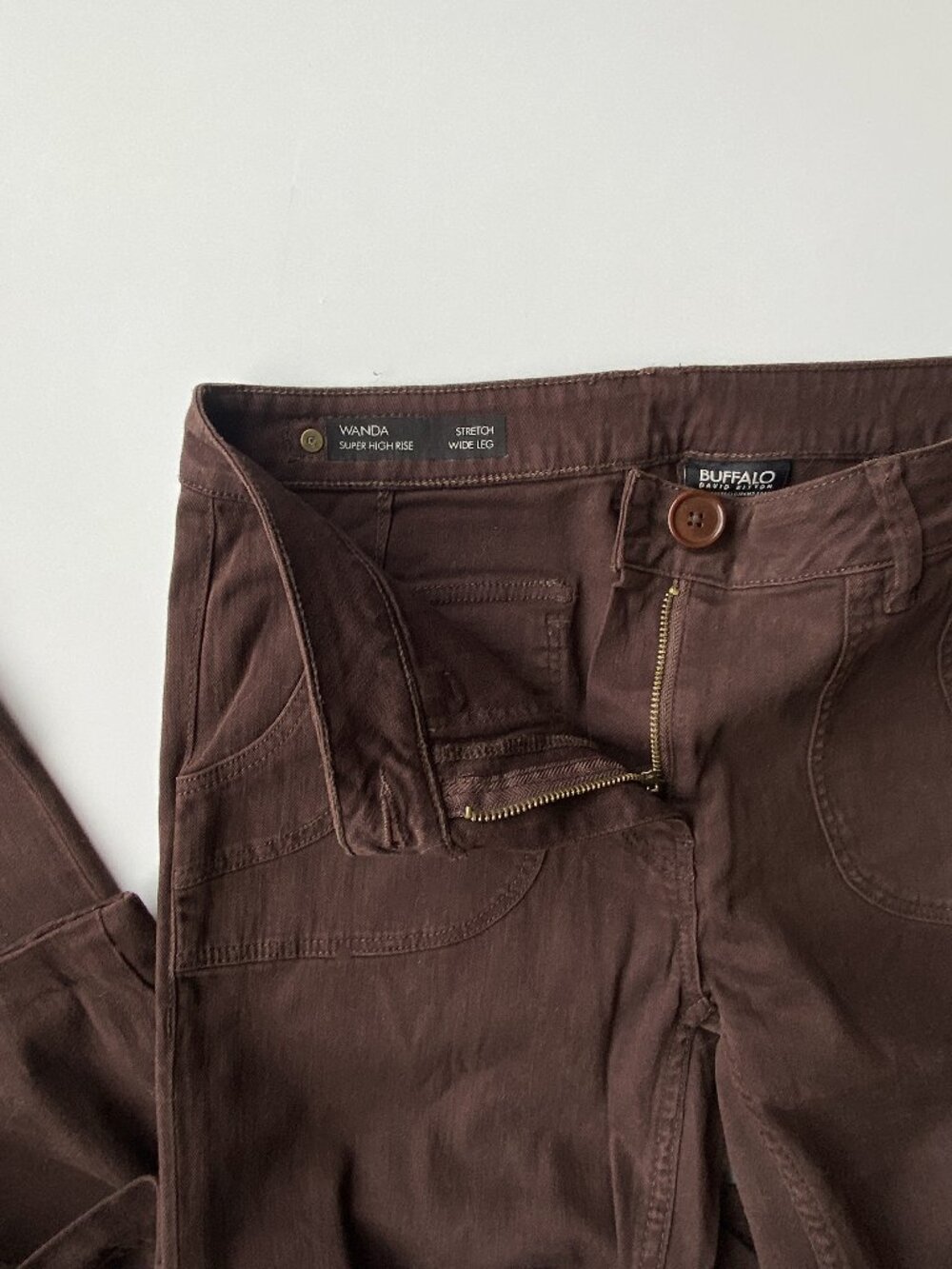 Buffalo David Bitton Stretch Cotton Pants US 27 High Rise New without tags - Picture 6 of 6